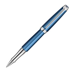 Caran d'Ache Leman Grand Blue Rhodium Roller Ball Pen