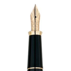 Cross Townsend Black Lacquer Gold Trim Fountain Pen
