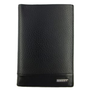 Cross Leather Passport Wallet FV Black