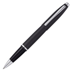 Cross Calais Full Matte Black Chrome Trim Roller Ball Pen