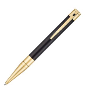 S.T. Dupont D Initial Black Gold Trim Ball Pen