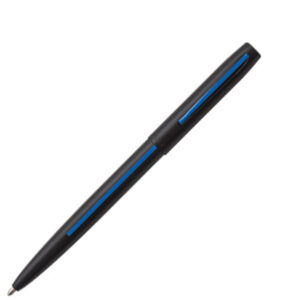 Fisher Cap-O-Matic Matte Black with Blue Line Ball Pen