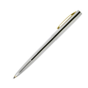 Fisher Cap-O-Matic Chrome Ball Pen With Gold Clip & Nose Tip