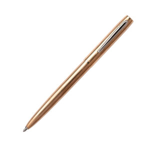 Fisher Cap-O-Matic Raw Brass Retractable Ball Pen
