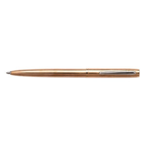 Fisher Cap-O-Matic Raw Brass Retractable Ball Pen