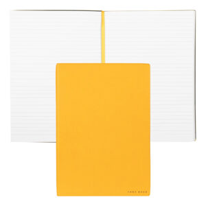 Hugo Boss Leather Notebook Essential Storyline Yellow Lined B5