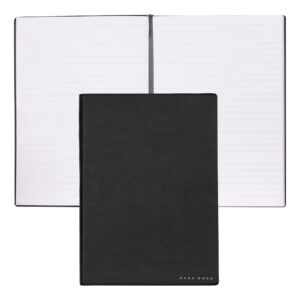 Hugo Boss Leather Notebook Essential Storyline Black Lined A5