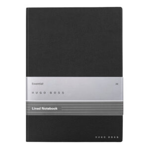 Hugo Boss Leather Notebook Essential Storyline Black Lined A5