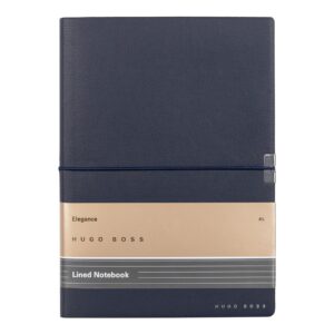 Hugo Boss Leather Notebook Elegance Storyline Navy Lined A5