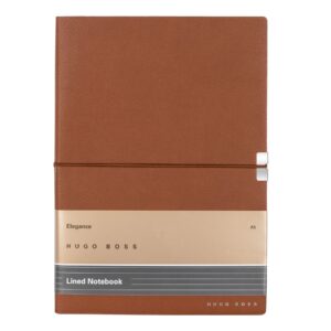 Hugo Boss Leather Notebook Elegance Storyline Camel Lined A5