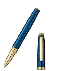 Laban Gloria Blue Gold Trim Roller Ball Pen