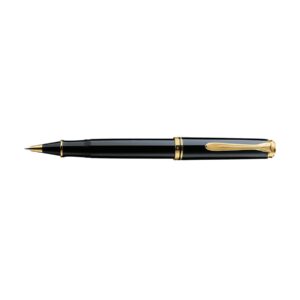 Pelikan Souveran R800 Black Gold Trim Roller Ball Pen
