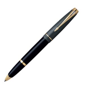 Parker 100 Cobalt Black Gold Trim Roller Ball Pen