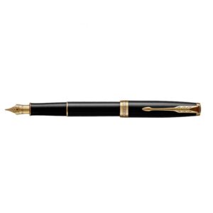 Parker Sonnet Deep Black Gold Trim Fountain Pen
