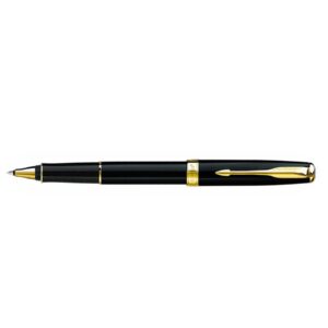 Parker Sonnet Deep Black Gold Trim Roller Ball Pen