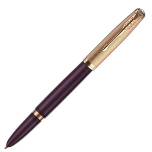 Parker 51 Premium Plum Gold Trim Fountain Pen