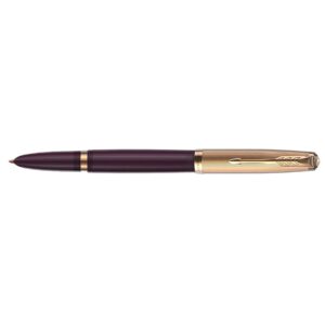 Parker 51 Premium Plum Gold Trim Fountain Pen