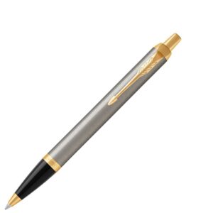 Parker IM Brushed Metal Gold Trim Ball Pen