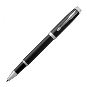 Parker IM Black Lacqure Chrome Trim Roller Ball Pen