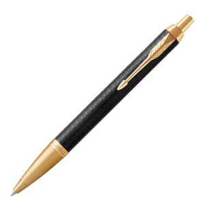 Parker IM Premium Metal Black Gold Trim Ball Pen