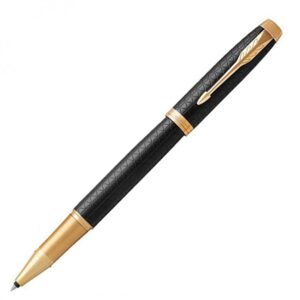 Parker IM Premium Black Gold Trim Roller Ball Pen