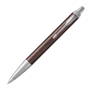 Parker IM Premium Metal Brown Chrome Trim Ball Pen