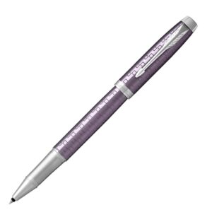 Parker IM Premium Dark Violet Chrome Trim Roller Ball Pen