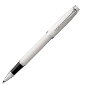 Parker IM White Chrome Trim Roller Ball Pen