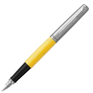 Parker Jotter Yellow Chrome Trim Fountain Pen