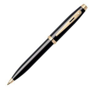 Sheaffer 100 Glossy Black Gold Trim Ball Pen