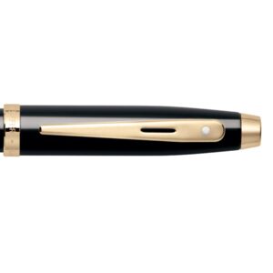 Sheaffer 100 Glossy Black Gold Trim Ball Pen