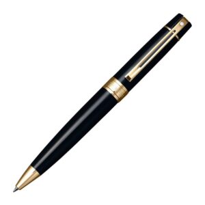 Sheaffer 300 Glossy Black Gold Trim Ball Pen