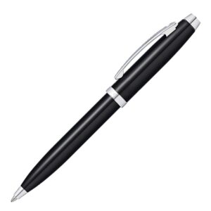 Sheaffer 100 Glossy Black Chrome Trim Ball Pen