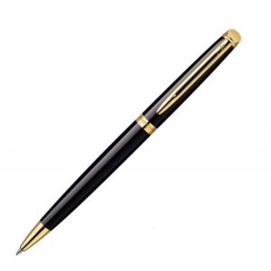 Waterman Hemisphere Lacqer Black Gold Trim Ball Pen