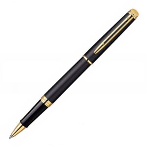 Waterman Hemisphere Matt Black Gold Trim Roller Ball Pen