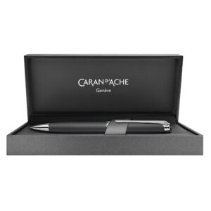 Caran d'Ache Leman Black Matte Rhodium Ball Pen