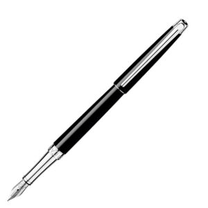 Caran d'Ache Leman Slim Ebony Black Rhodium Trim Fountain Pen