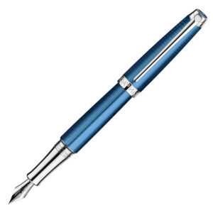 Caran d'Ache Leman Grand Blue Rhodium Fountain Pen