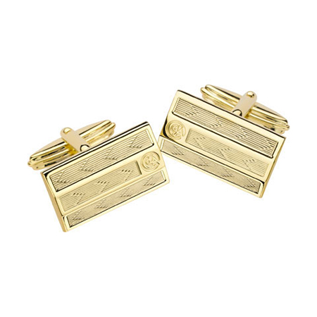 Caran d'Ache Cufflinks Chevron Gilted