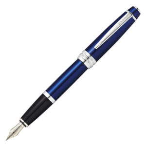 Cross Bailey Lacquer Blue Chrome Trim Fountain Pen