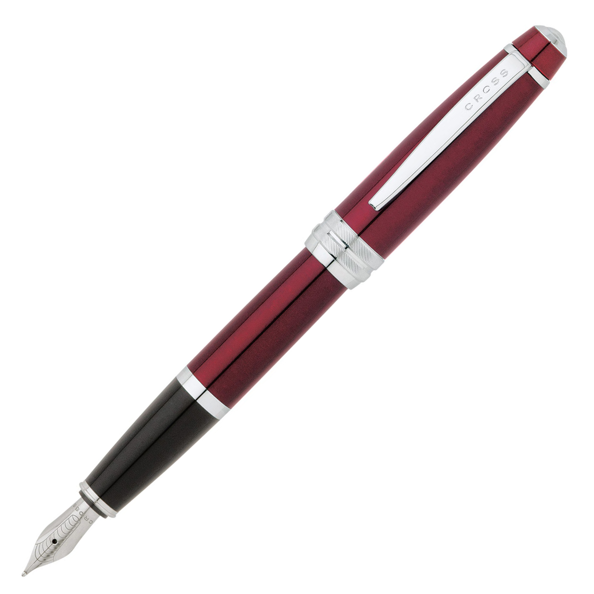 Cross Bailey Red Lacquer Chrome Trim Fountain Pen