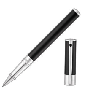 Dupont D Initial Black Chrome Trim Rollerball Pen