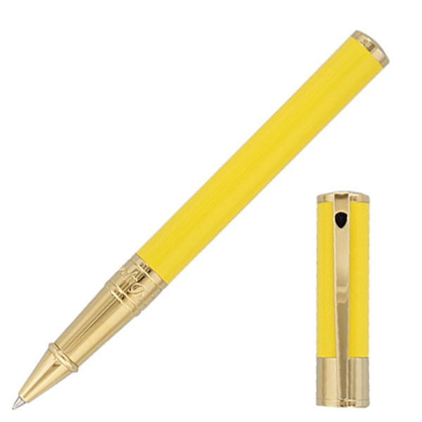 Dupont D Initial Vanilla Gold Trim Rollerball Pen
