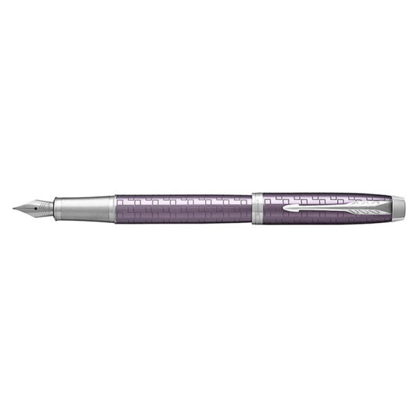 Parker IM Premium Dark Violet Chrome Trim Fountain Pen