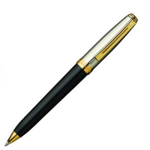 Sheaffer Prelude Black/Chrome Gold Trim Ball Pen