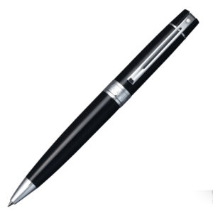 Sheaffer 300 Glossy Black Chrome Trim Ball Pen