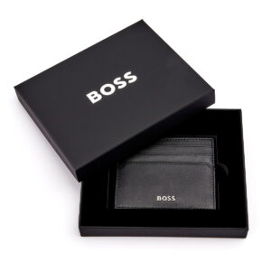 Hugo Boss Leather Card Holder Classic Smooth Black