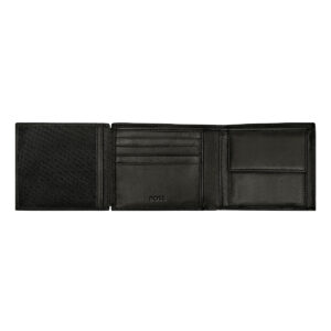 Hugo Boss Leather Wallet with Flap Iconic Black