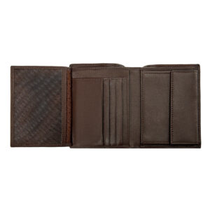 Hugo Boss Leather Wallet Vert Flap CLS Smooth Brown