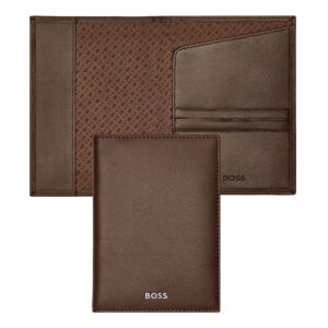 Hugo Boss Leather Passport Holder CLS Smooth Brown